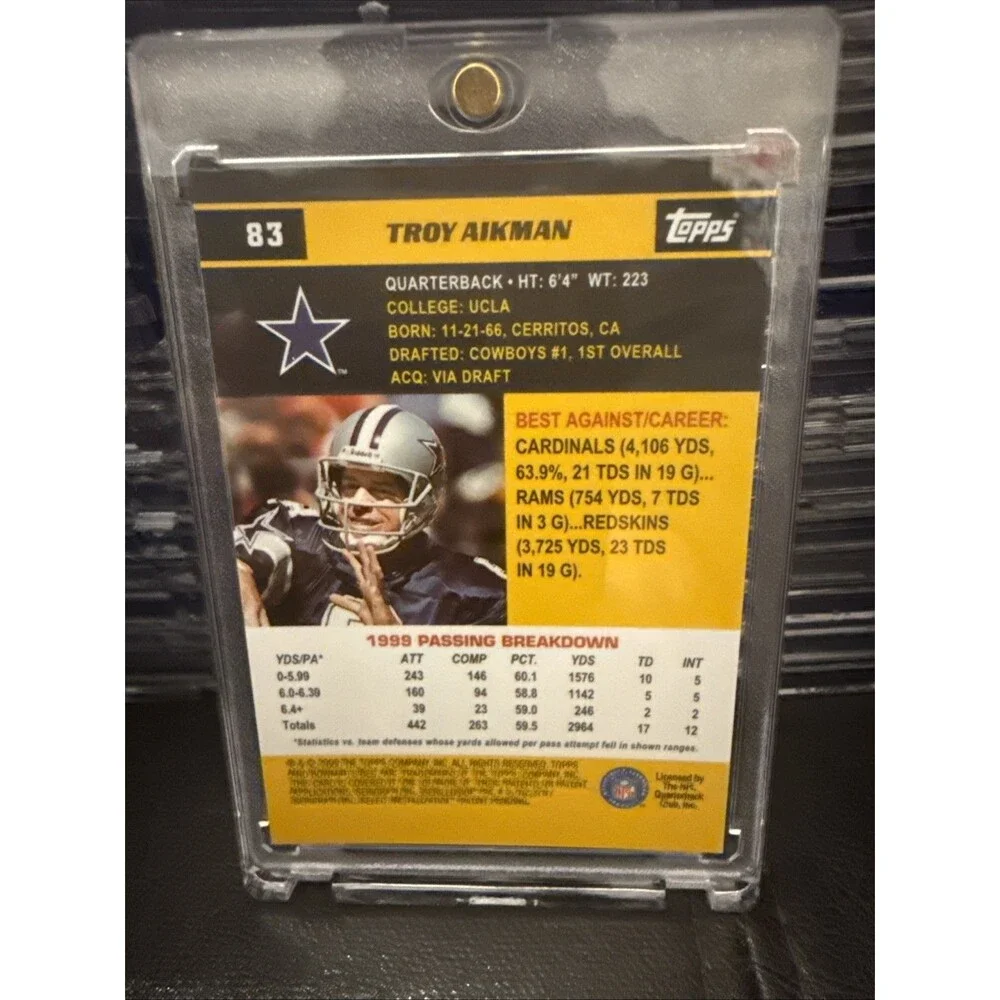 2000 Bowman's Best Acetate Parallel Troy Aikman #83 /250 Dallas Cowboys RARE